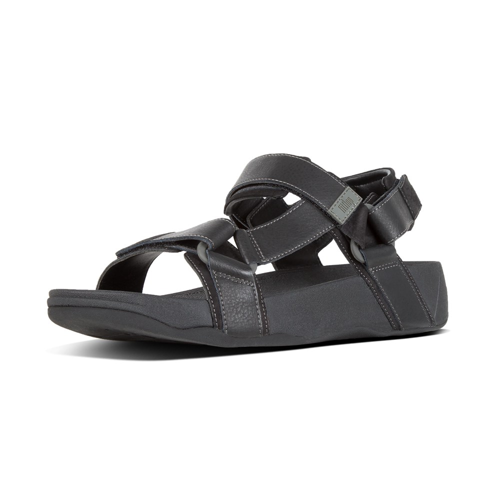 Fitflop Mens Sandals Black - Ryker Back-strap - 27OSTVWYU